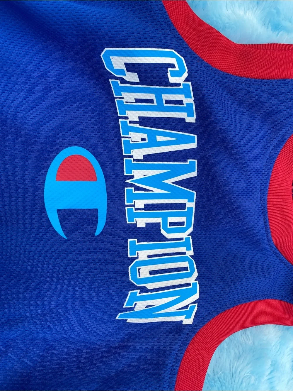 Champion Blue and Red Baby Tank Romper